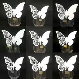 50 Laser Cut Butterfly Table Mark Wine Glass Name Place Card Wedding Party BS 