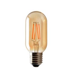 Lámpara de vidrio T10 2W E27 bombilla LED retro Edison Decoración sintonizable Luz 