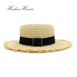 2019 Sun Hat for Women Lafite Summer Wide-Brimmed Hats Hollow Breathable Visor Bohemia Beach Hats Raffia Hat hat 