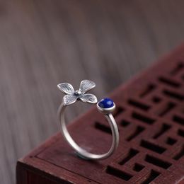 Anillo De Tendencia Modian Lucky Flower Clover 100% 925 Cz Anillo De Tendencia Modian Lucky Flower Clover 100% 925 Cz