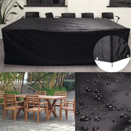 Muebles para el hogar interior exterior cubierta Garden Beach silla mesa cubierta protectora-Negro 