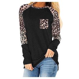 Moilant Pullover T-Shirt Womens Leopard Camouflage Tunic Tops Printed Plus Size Blouses Tee 