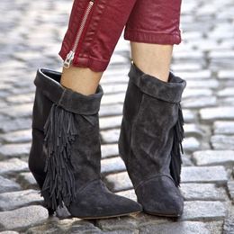 Compre al por mayor Botas De Cuero Gris Damas de bajo precio \u0026 de calidad  con envío gratuito | Es.DHgate