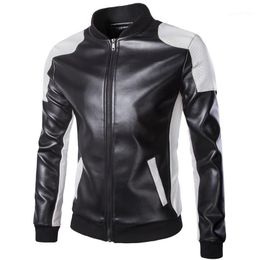 GodeyesMen Mid Length Turn-Down Collar Luxury Striped Plus-Size Pu Leather Jacket GodeyesMen Mid Length Turn-Down Collar Luxury Striped Plus-Size Pu Leather Jacket