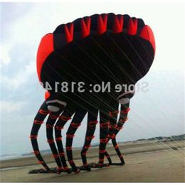 3D eyes 15m Black 1 Line Stunt Parafoil Octopus POWER Sport Kite outdoor toy