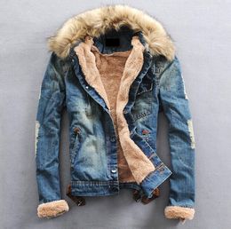 denim jacket with inside fur