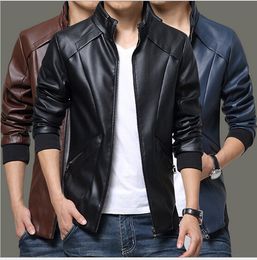 Discount Blue Leather Jackets For Men | 2017 Blue Leather Jackets ...
