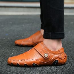 Zapatos de vestir Moda Para Hombre Slip On Imitación Cuero Mocasines informales de Negocios