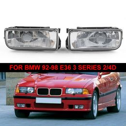 2x Car Front Bumper Fog Lights Glass Clear Lens For BMW 92-98 E36 3 Series 2/4D 2x Car Front Bumper Fog Lights Glass Clear Lens For BMW 92-98 E36 3 Series 2/4D