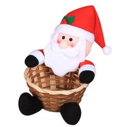 Cesta de comida de Santa Claus feliz Navidad Decoración Cestas Fiesta De Navidad Niños Regalo