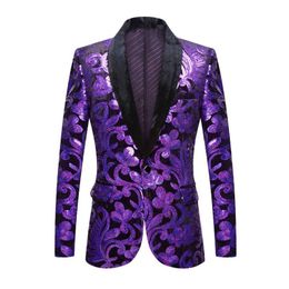 mens purple sequin jacket
