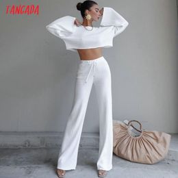 Mesdames femmes travaillent à capuche imprimé crop top survêtement jogging bottoms set Activewear