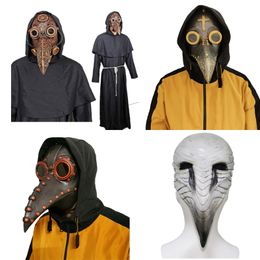 Para Hombre Disfraz De Halloween Máscara medieval plaga médico y Bata Horror Vestido de fantasía