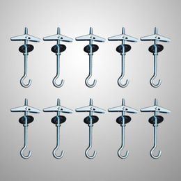 10 Pcs 10KG Carbon Steel Plasterboard Ceiling Wall Spring Toggle Hook Bolts Hanger Wall Fixing Anchors Hook As Shown S 10 Pcs 10KG Carbon Steel Plasterboard Ceiling Wall Spring Toggle Hook Bolts Hanger Wall Fixing Anchors Hook As Shown S