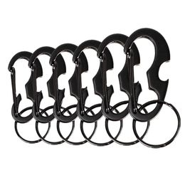 10 Stk Edelstahl EDC Mini Karabiner Tool Gadget Schlüsselkarabiner Schwarz DE 10 Stk Edelstahl EDC Mini Karabiner Tool Gadget Schlüsselkarabiner Schwarz DE