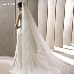net comb UK - Bridal Veils Arrival White Wedding Veil 3 Meters Long Muti-Layer Soft Net Church-Style Tail Accessories With Hair Comb Polyester