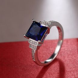 Anillo De Mujer Cuadrado Azul Grande Anillo De Mosaico De De Anillo De Mujer Cuadrado Azul Grande Anillo De Mosaico De De