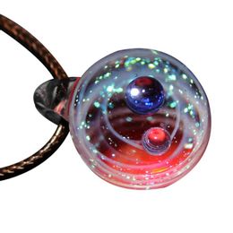 Encanto Duplex Planeta Bola de Cristal Vidrio Galaxy Collar Regalo Día de San Valentín