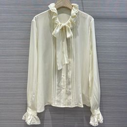 high ruffle collar blouse