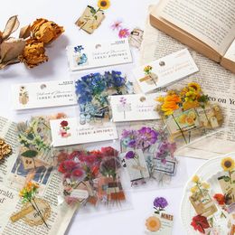 40Pcs/bag Plant Flower Mushroom Ginkgo Diary Stickers Decorative wall Stationery 