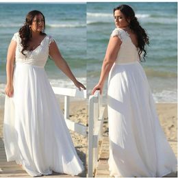 simple beach wedding dresses plus size