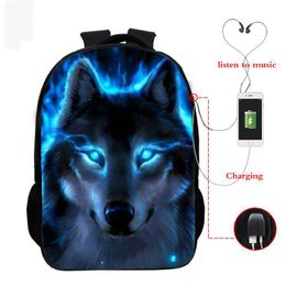 3d wolf backpack