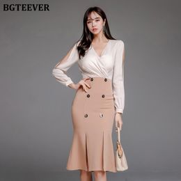 Vestido De Temperamento De Traje Cruzado Con Cuello En V Sól Vestido De Temperamento De Traje Cruzado Con Cuello En V Sól