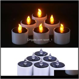 Solar Candle Power LED Candles Flameless Electronic Cylindrical Tool Lights