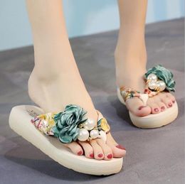 Summer Fashion Chanclas Antideslizantes Con Clip De Flores Summer Fashion Chanclas Antideslizantes Con Clip De Flores