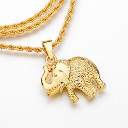 Necklaces,Jewelry,Personalized Stainless Steel Elephant Pendant Necklaces for Men Vintage Titanium Animal Jewelry 