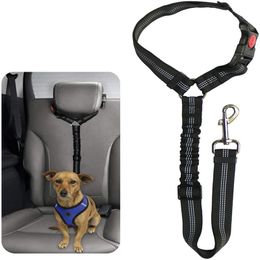 pet car seat belt Canada - Dog Collars & Leashes Pet Universal Practical Cat Safety Adjustable Car Seat Belt Harness Leash Puppy Seat-belt Travel Clip Strap Leads Supp