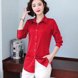 Red Silk Shirt Women Australia | New 