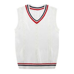 Jiuhila Mens Winter Sweater Knitted Vest Warm Cashmere Wool V Neck Sleeveless Pullover 