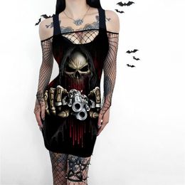 Vestido De Mujer Patchwork Skull Encaje Empalme Manga Larga Vestido De Mujer Patchwork Skull Encaje Empalme Manga Larga