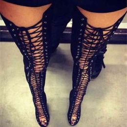 gladiator thigh high boots