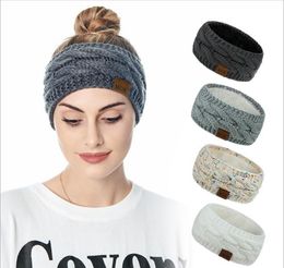 Yumian Women Warm Hair Bands Winter Braided Knit Wool Hat Cap Headband 