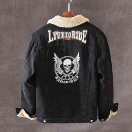 designer black denim jacket