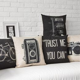 Cojines Funda De Almohada Emvency Con Diseño De Rayas Negra Cojines Funda De Almohada Emvency Con Diseño De Rayas Negra