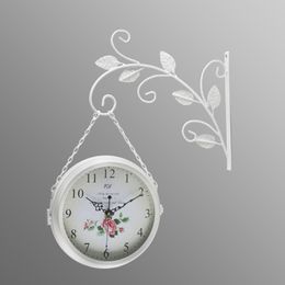 by TIANTA Color : Brown WEEDAY Peacock metal wall clock silent luxury modern European creative home decoration clock for living room bedroom kitchen 