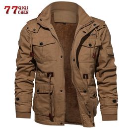 Jacke New Dicke Warme Herren Parka Jacke Winter Fleece Casual Taktische