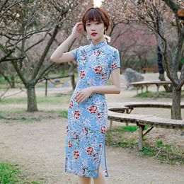 Cheongsam Cheangsam verano nuevo retro estilo extranjero Cheongsam Cheangsam verano nuevo retro estilo extranjero