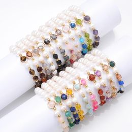 Pulsera De Encanto De Flores Cuadradas Pulsera De Cuentas De Pulsera De Encanto De Flores Cuadradas Pulsera De Cuentas De