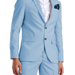 casual light blue blazer