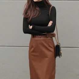 high collar black blouse