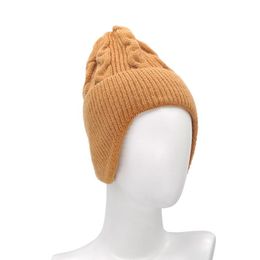 Cat-Sleeping Warm Knit Winter Solid Beanie Hat Unisex Skull Cap 