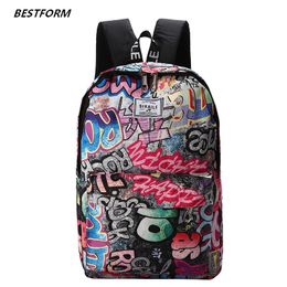 Graffiti Rap Coka Nostra Black Edge Backpack for Men and Women with Sporty Edge for School Commute Or Travel College 