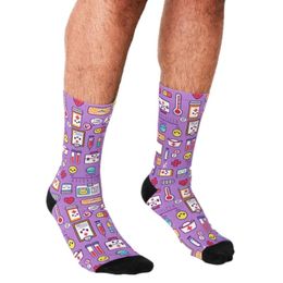 Casual Socks L is for LION Socks Novelty Custom Socks Hip Hop Cartoon Socks Elite Crew Socks 