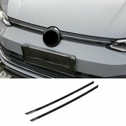For Buick Regal 2017-2020 Front Grille Grill Strips Cover Trim Gloss Black 2PCS