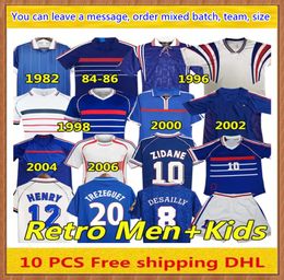 France Retro 1982 84-86 1996 1998 Soccer Jersey Old Season All Sizes