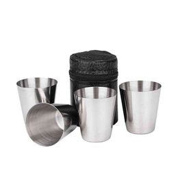 4pcs Camping Travel Stainless Steel Shot Glass  Nz 